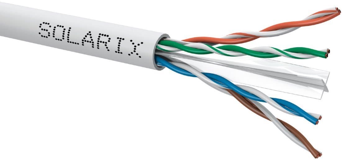Solarix instalační kabel CAT6 UTP PVC 100m box