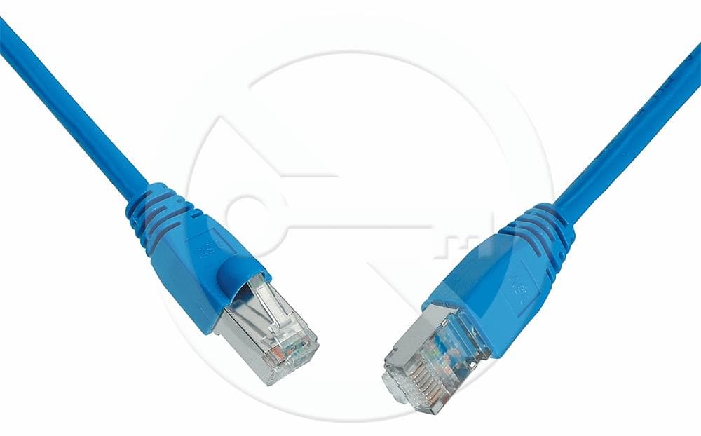 Solarix patch kabel CAT5E SFTP PVC 10m modrý snag-proof