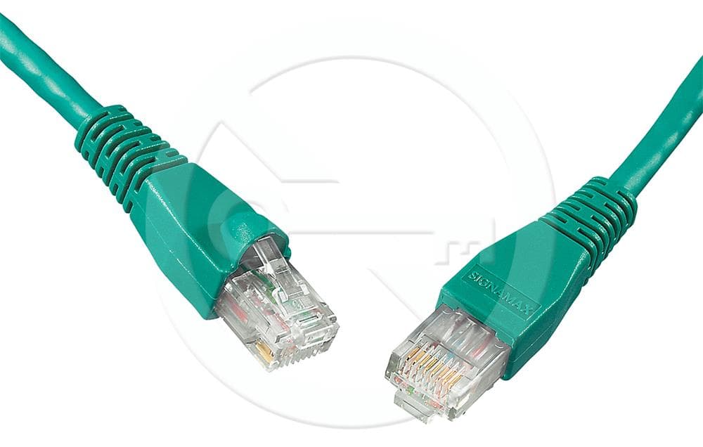 Solarix patch kabel CAT5E UTP PVC 10m zelený snag-proof
