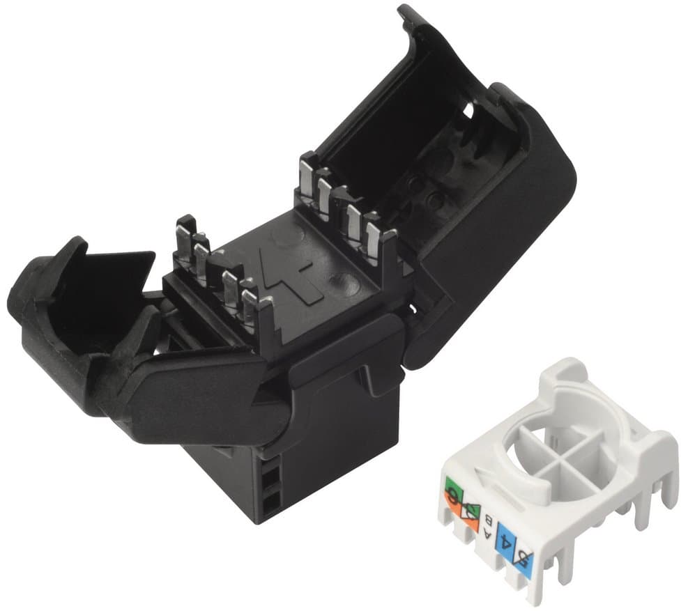Solarix samořezný keystone CAT5E UTP RJ45, černý