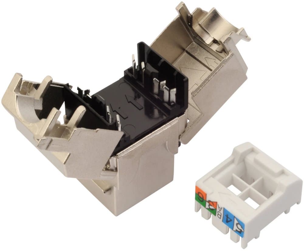 Solarix samořezný keystone CAT6 STP RJ45, černý