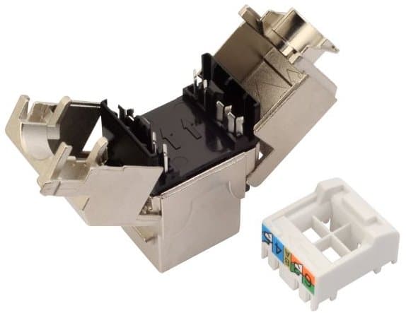 Solarix samořezný keystone CAT6A STP RJ45, černý