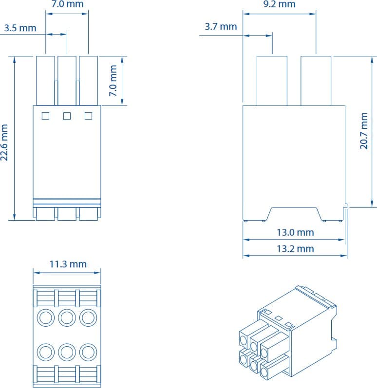 Teltonika 2x3 Pin konektor