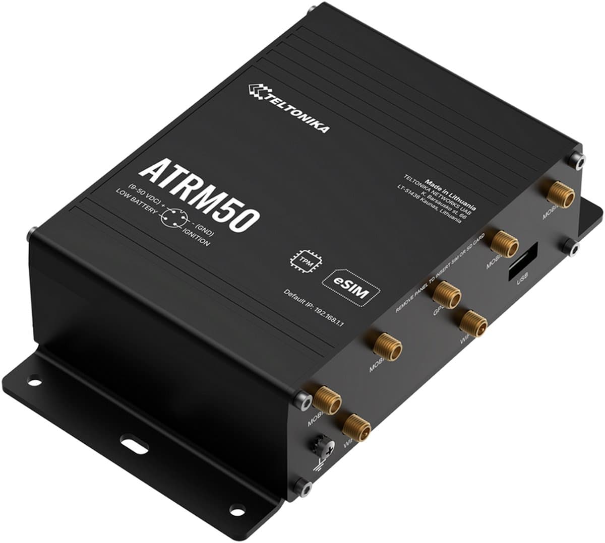 Teltonika ATRM50 5G Router pro Přepravu, M12 konektory