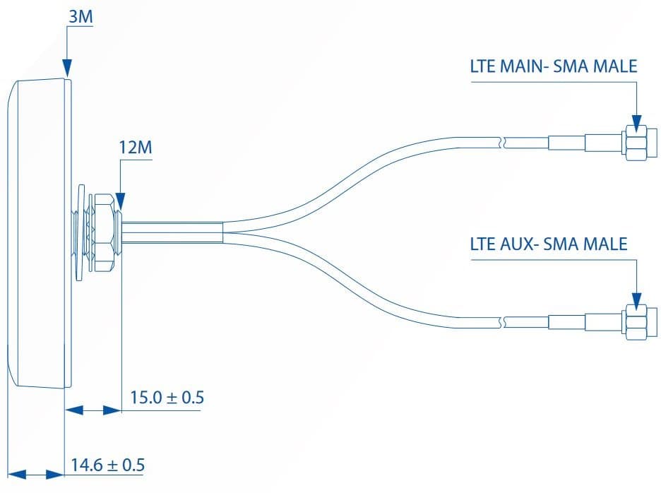 Teltonika Kombo MIMO Mobilní Střešní SMA LTE Anténa