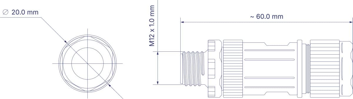 Teltonika PR40119K M12 X Konektor, 8-Pinový, Samec
