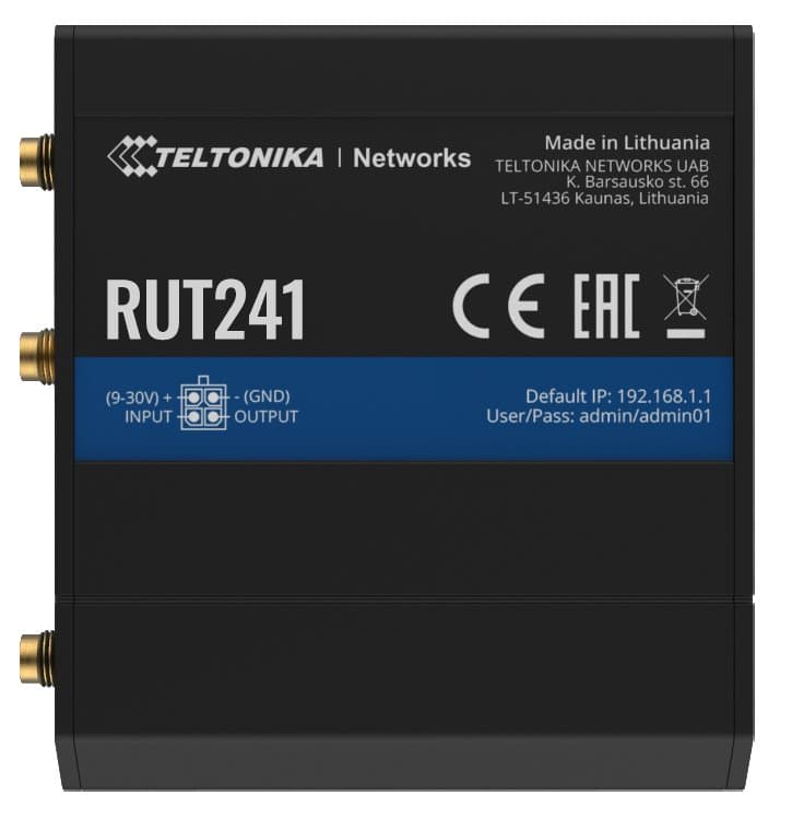 Teltonika RUT241 Průmyslový 4G/LTE WiFi Router