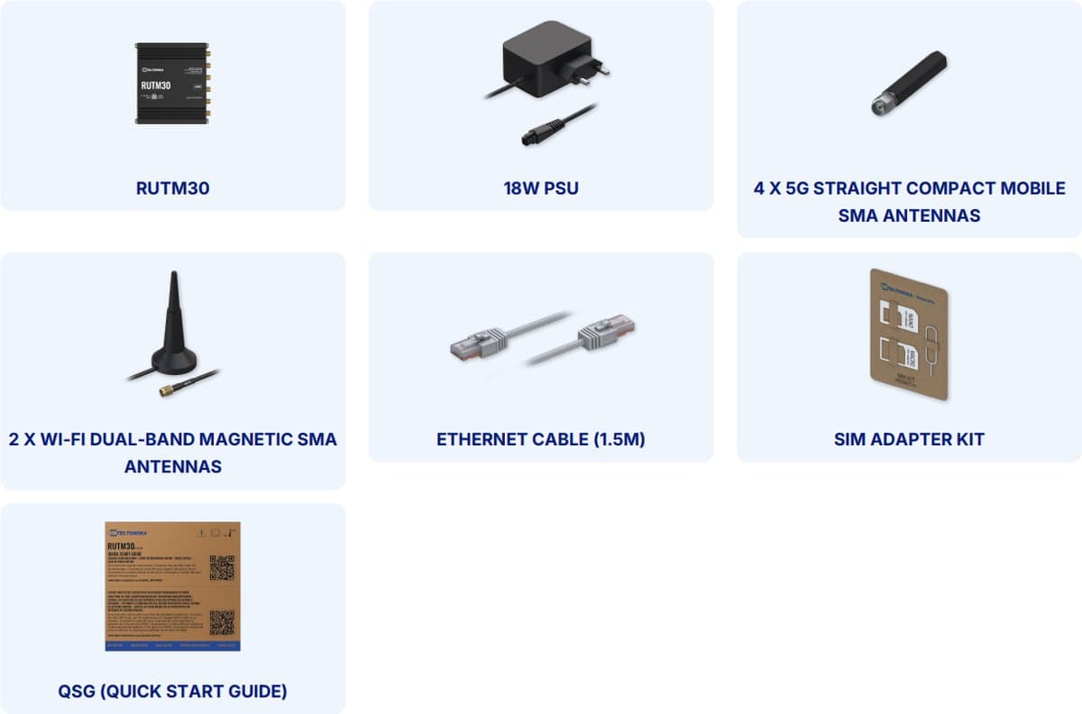 Teltonika RUTM30 kompaktní 5G Router