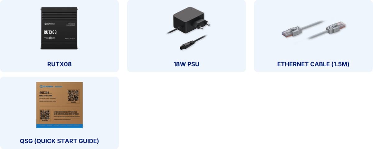 Teltonika RUTX08 Průmyslový Ethernetový Router