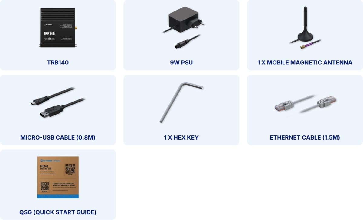 Teltonika TRB140 4G/LTE Ethernet IoT Gateway