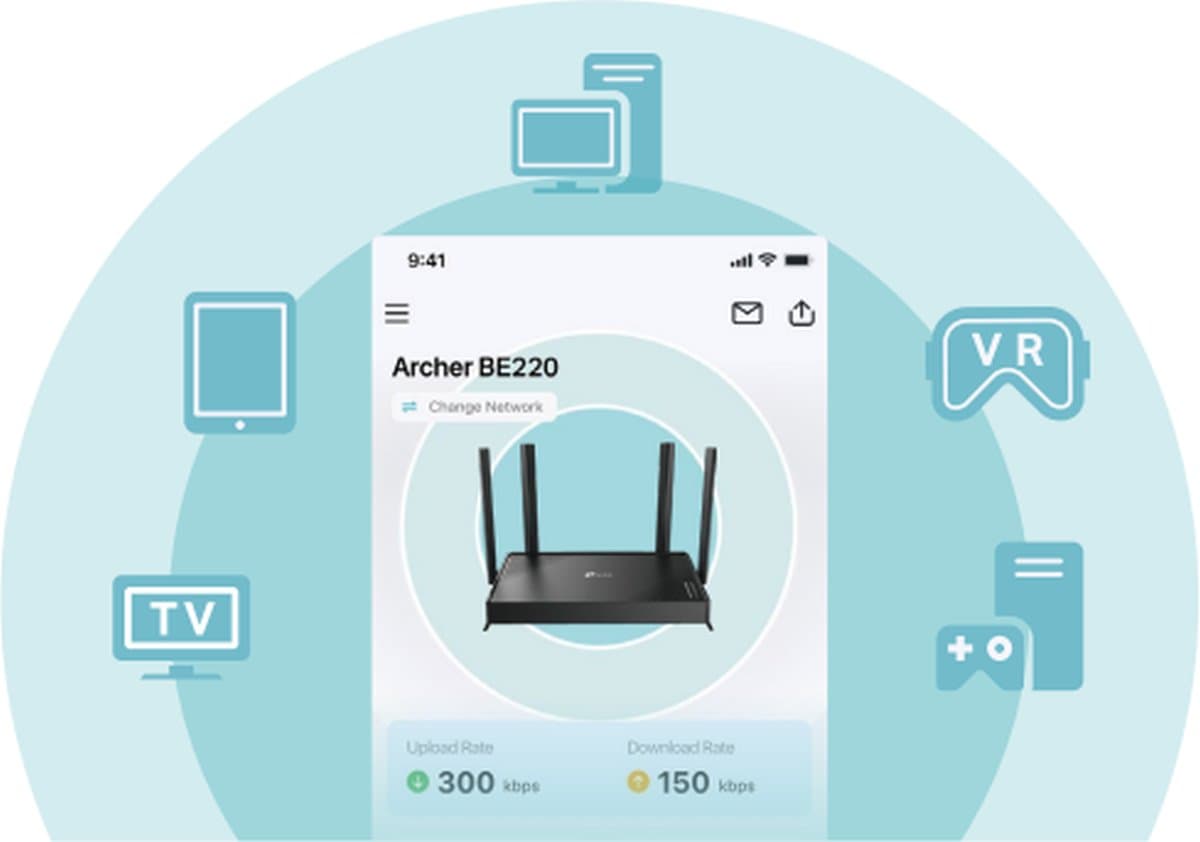 TP-Link Archer BE220 - BE3600 Dual-Band Wi-Fi 7 Router