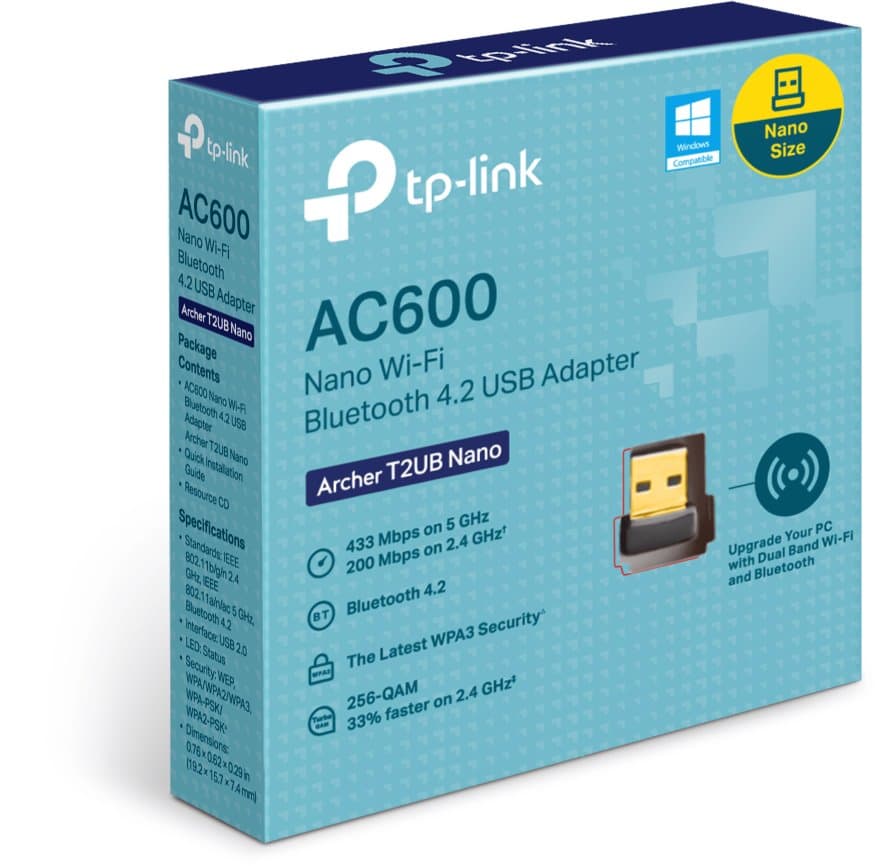 TP-Link Archer T2UB Nano - WiFi a Bluetooth USB adaptér