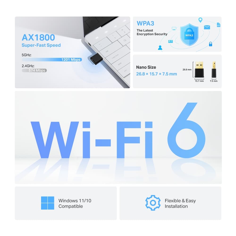 TP-Link Archer TX20U Nano - Wi-Fi USB 2.0 adaptér