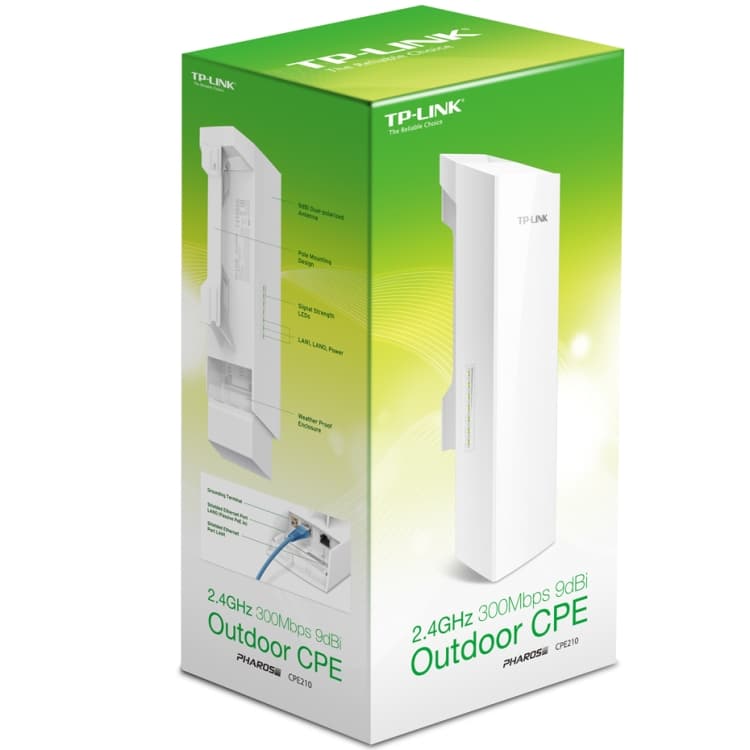 TP-Link CPE210 Venkovní CPE, 2,4GHz, 9dBi, 300Mbps