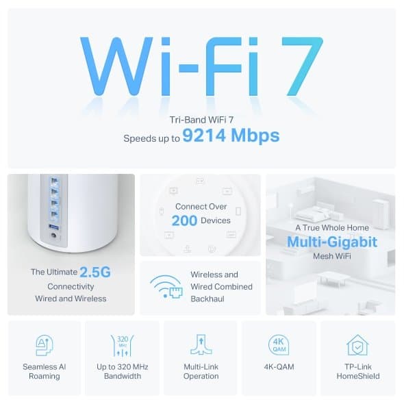 TP-Link Deco BE65 - Meshový Wi-Fi 7 systém (1-pack)