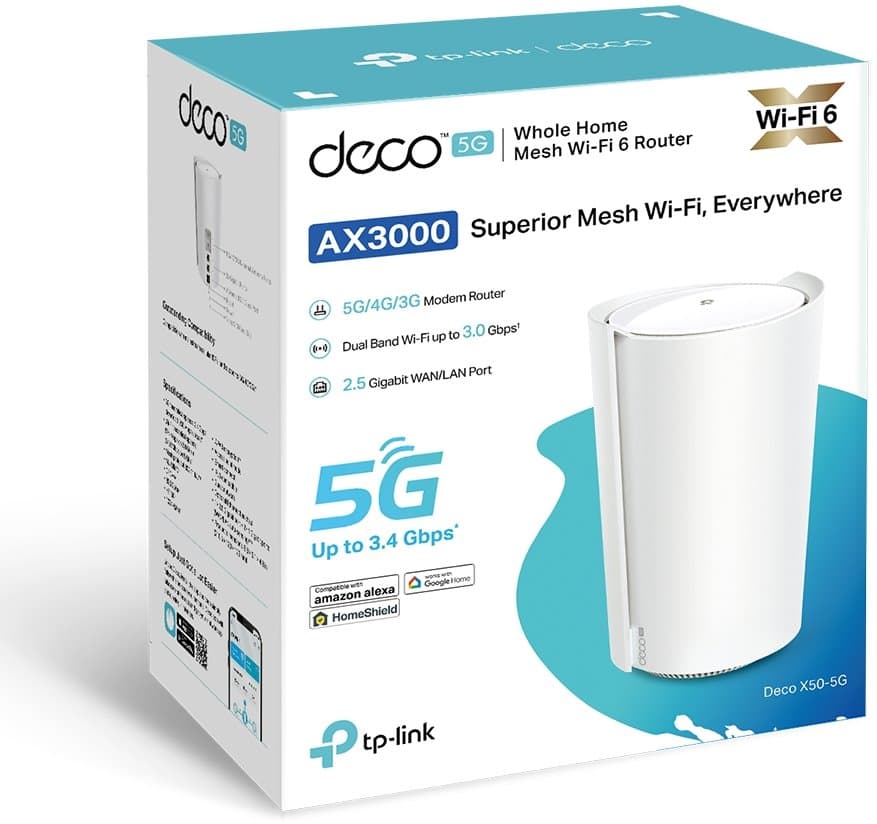 TP-Link Deco X50-5G - Meshový Wi-Fi 6 systém s 5G+ LTE