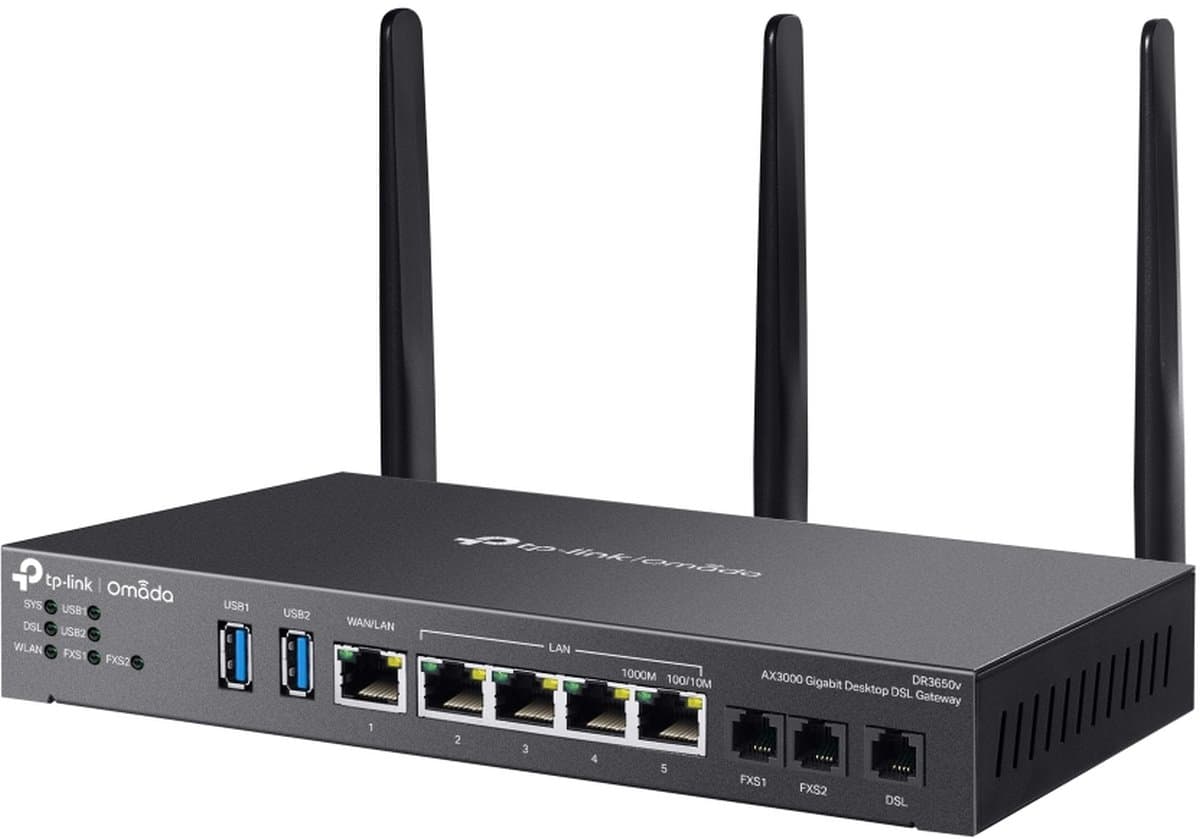 TP-Link DR3650V - Omada Wi-Fi 6 Gigabitová DSL Gateway