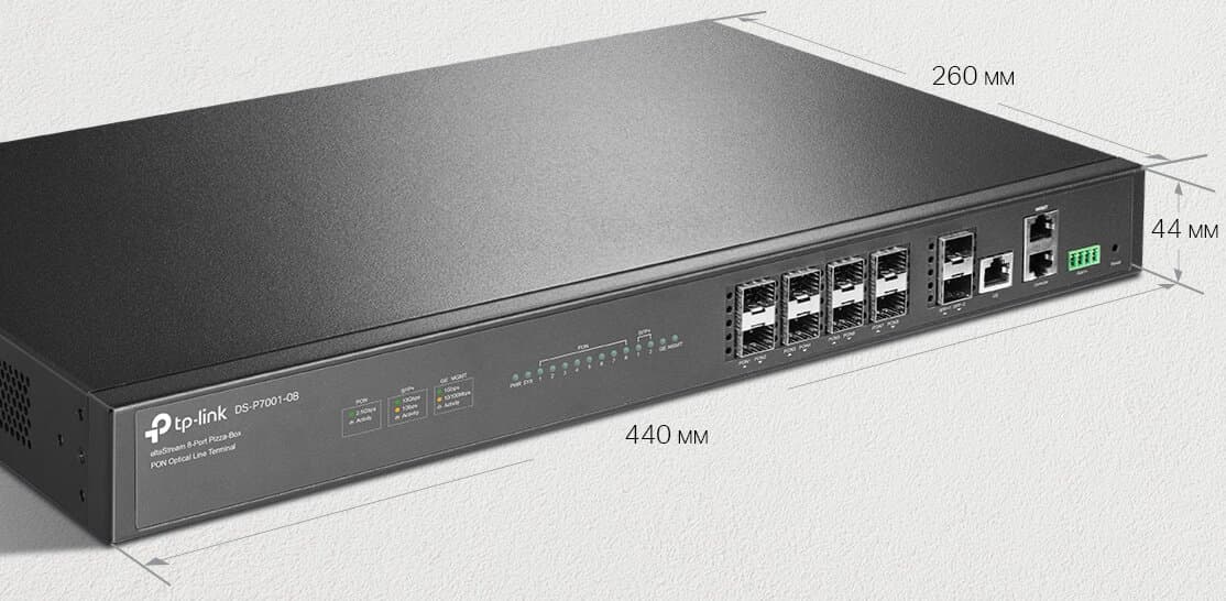 TP-Link DS-P7001-08 DeltaStream OLT, 8x GPON