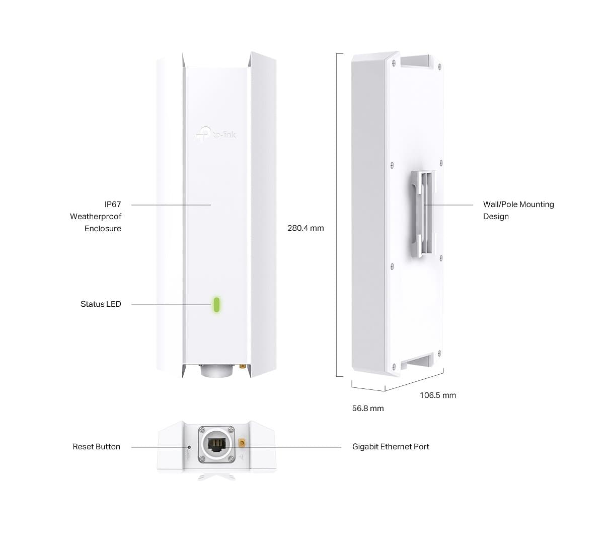 TP-Link EAP623-Outdoor HD Wi-Fi 6 Access Point