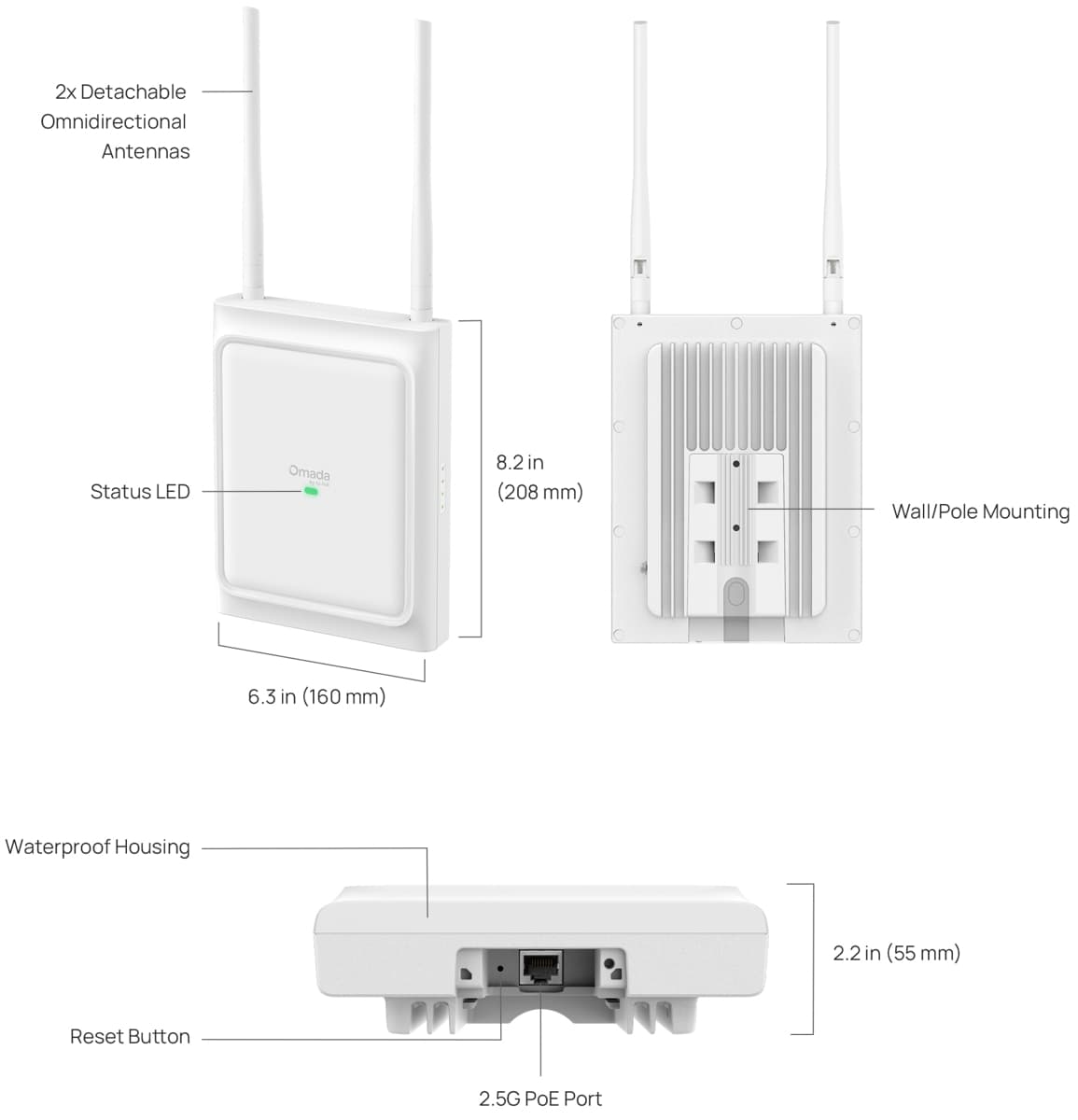 TP-Link EAP725-Outdoor, Dual-Band Wi-Fi 7 AP
