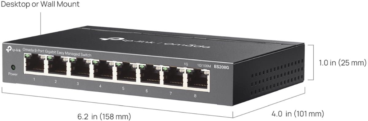 TP-Link ES208G - Omada Gigabitový Managed Switch - 8 port