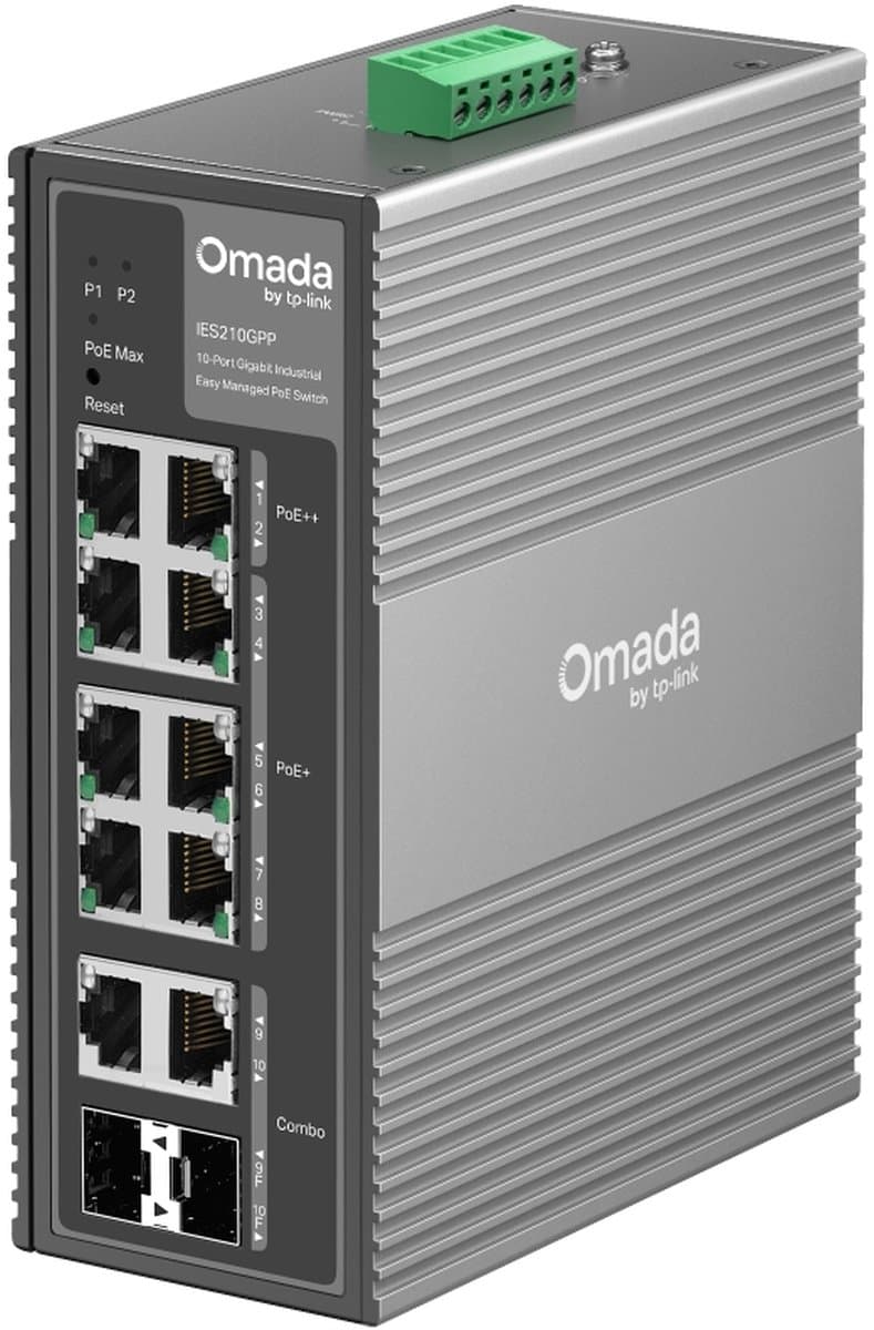 TP-Link IES210GPP - Omada průmyslový PoE switch