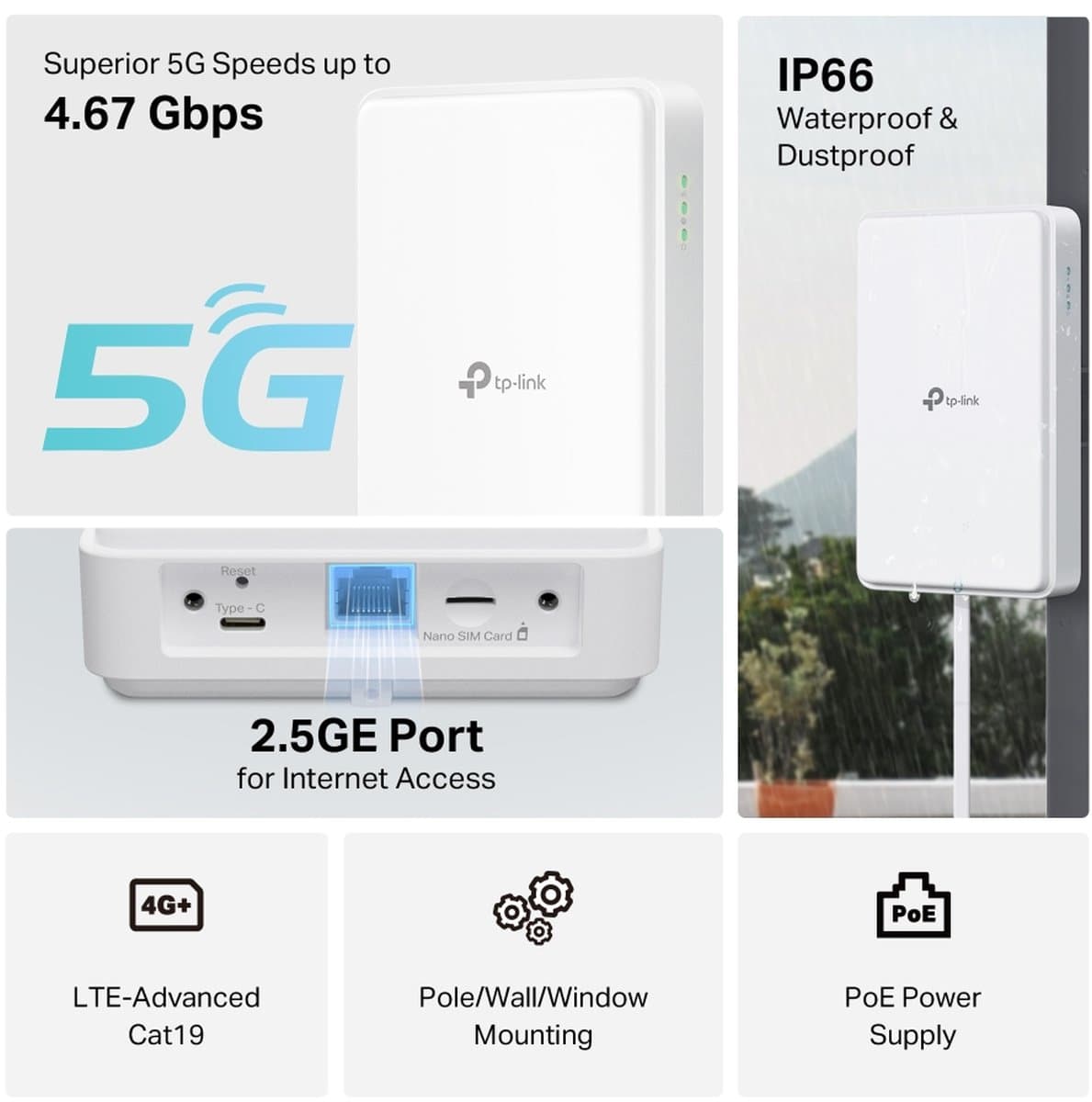 TP-Link NE200-Outdoor, 5G venkovní router