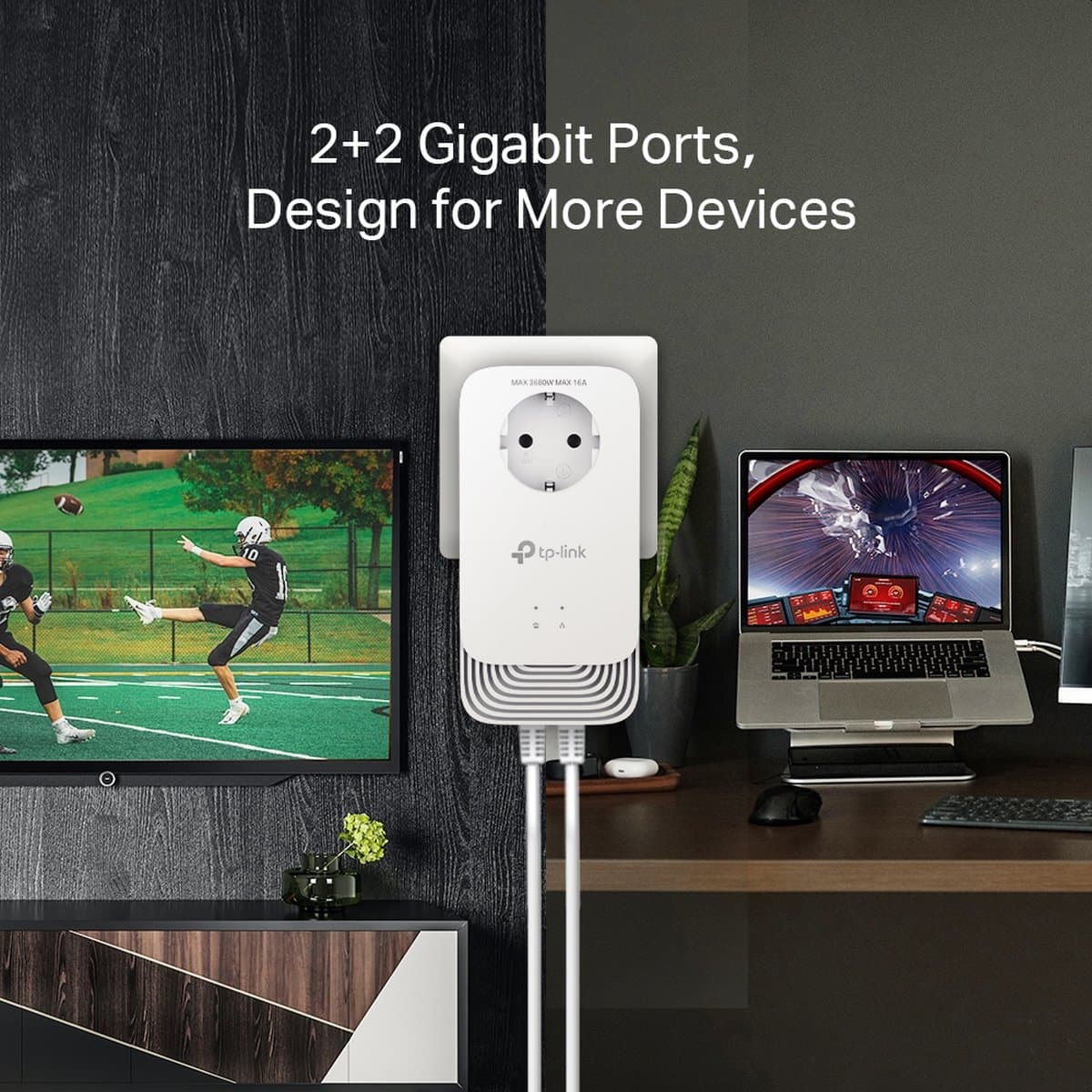 TP-Link PG2400P KIT, powerline s průchozí zásuvkou