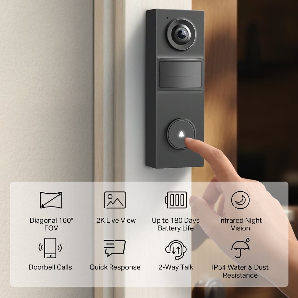 TP-Link Tapo D205 Chytrý mini video zvonek