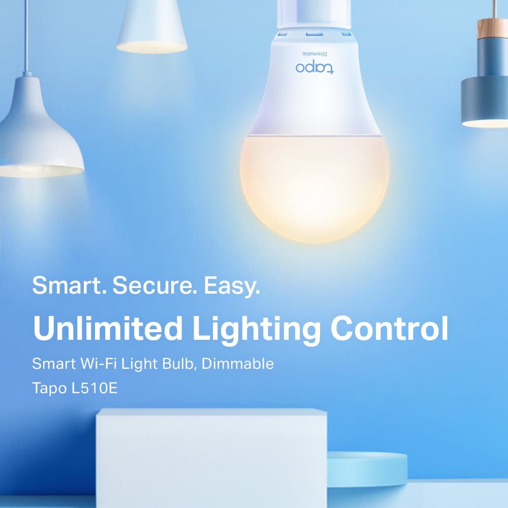 TP-Link Tapo L510E, Chytrá Wi-Fi LED žárovka, 2700K, E27