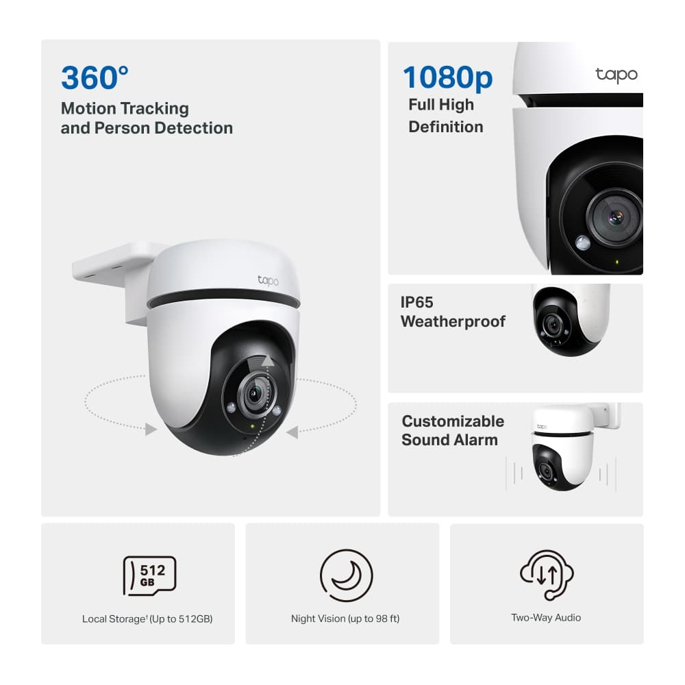 TP-Link Tapo TC40 - Venkovní otočná IP kamera s WiFi, 2MP