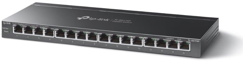 TP-Link TL-SG116P Switch, 16x PoE, 120W