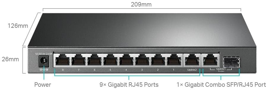 TP-Link TL-SG1210MPE Gigabitový Easy Smart PoE Switch