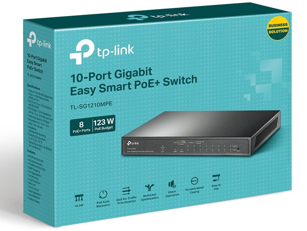 TP-Link TL-SG1210MPE Gigabitový Easy Smart PoE Switch