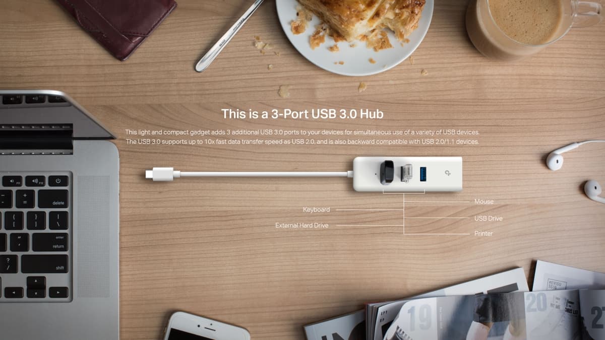 TP-Link UE330C 3-portový USB-C Hub