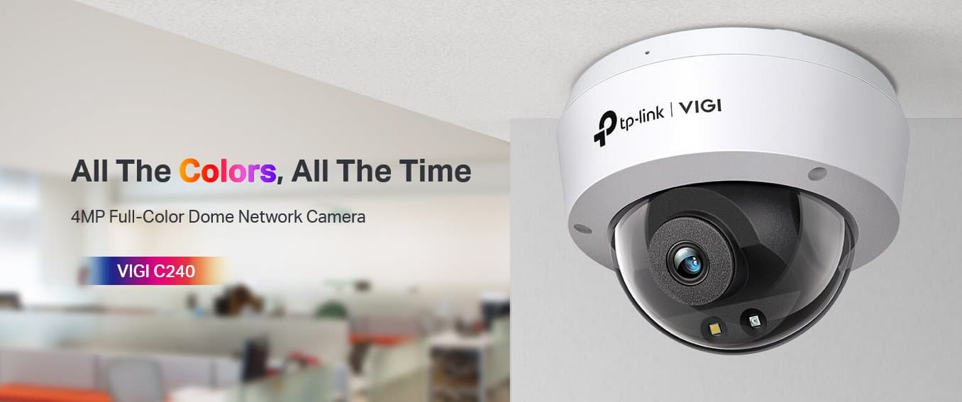 TP-Link VIGI C240(4mm) Dome kamera, 4MP, 4mm, Full-Color