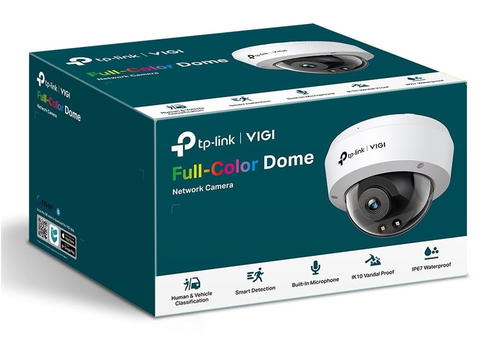 TP-Link VIGI C250(4mm) Dome kamera, 5MP, 4mm, Full-Color