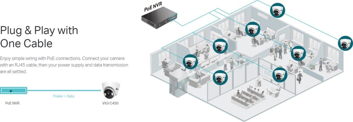 TP-Link VIGI C450(4mm) Turret kamera, 5MP, 4mm, Full-Color