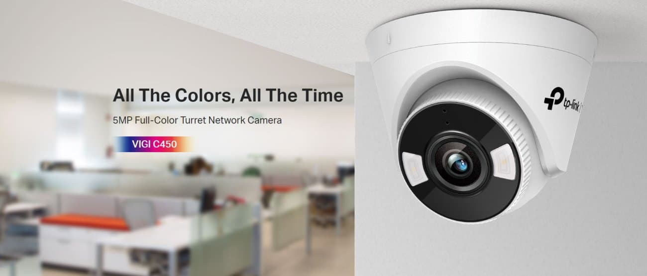 TP-Link VIGI C450(4mm) Turret kamera, 5MP, 4mm, Full-Color