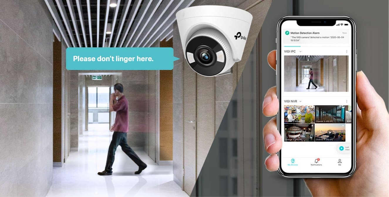 TP-Link VIGI C450(4mm) Turret kamera, 5MP, 4mm, Full-Color