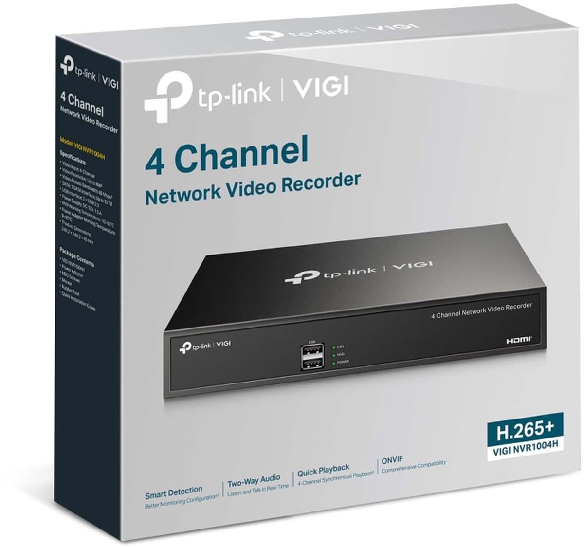 TP-Link VIGI NVR1004H - 4 kanálový síťový videorekordér