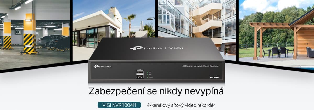 TP-Link VIGI NVR1004H - 4 kanálový síťový videorekordér