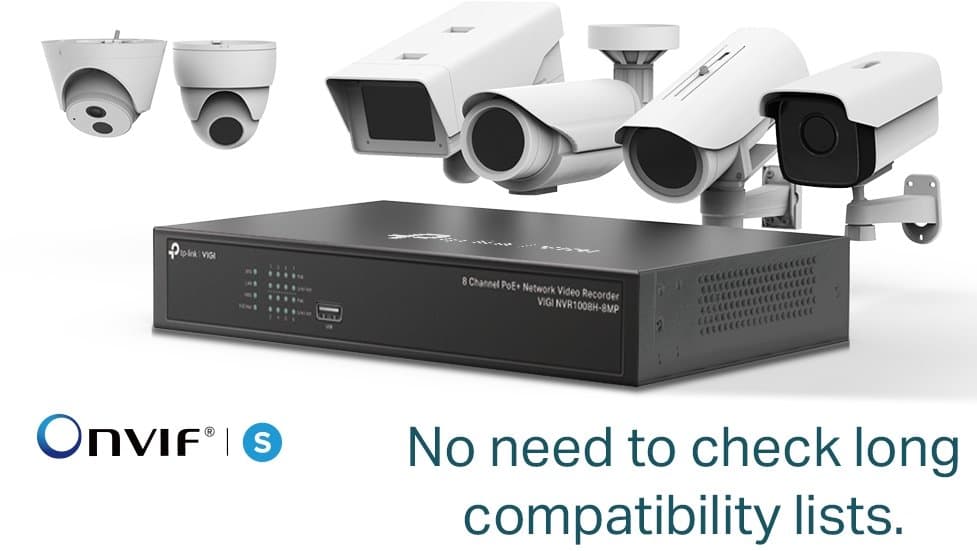 TP-Link VIGI NVR1008H-8MP - NVR, 8 kanálů, 8x PoE