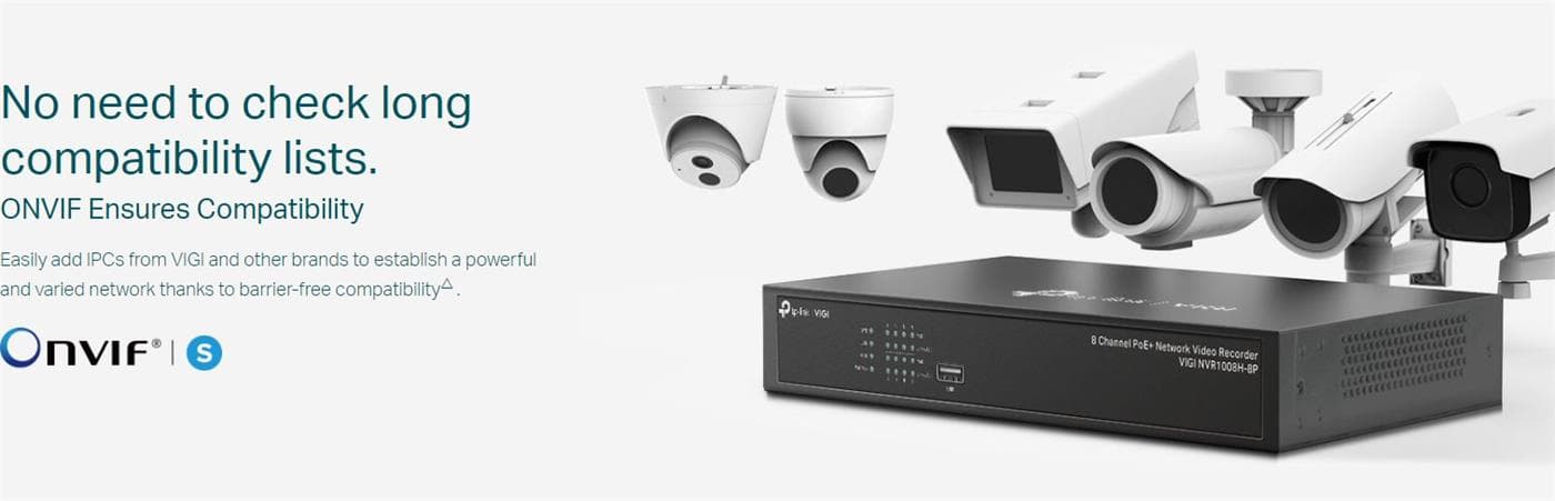 TP-Link VIGI NVR1008H-8P - NVR, 8 kanálů, 8x PoE
