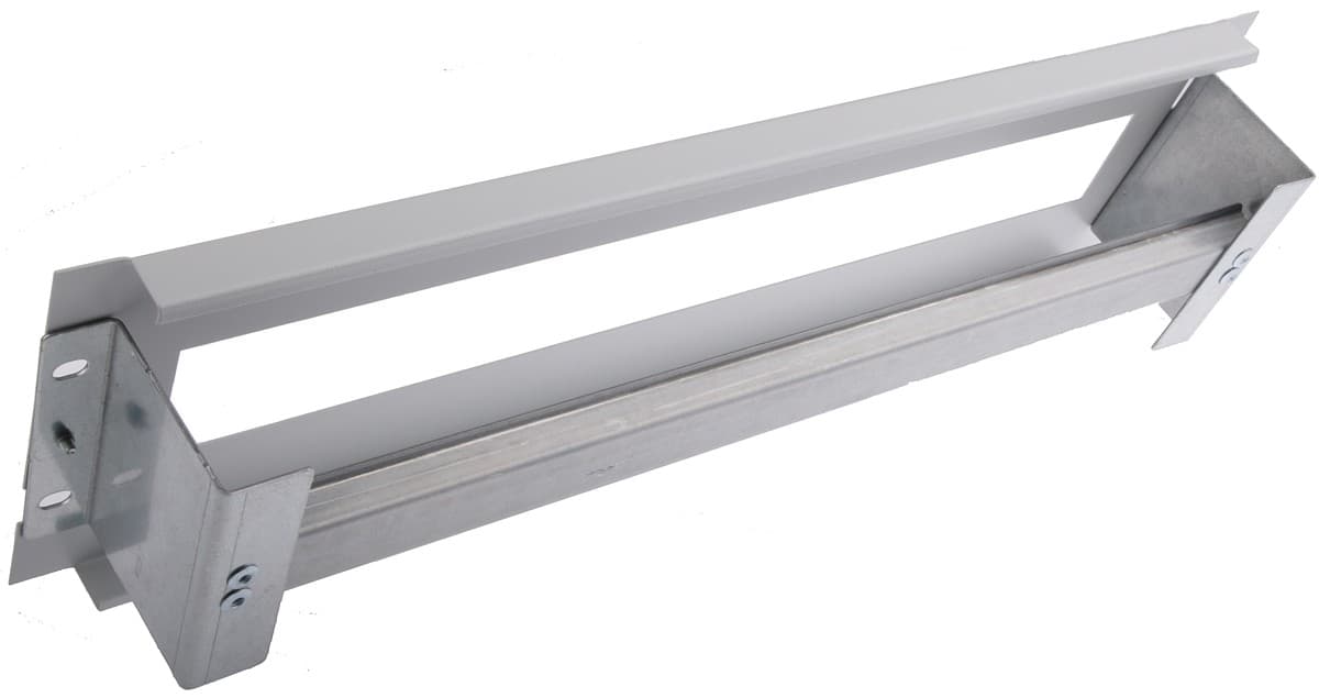 TRITON 19" jističová DIN lišta otevřená, 3U, šedá