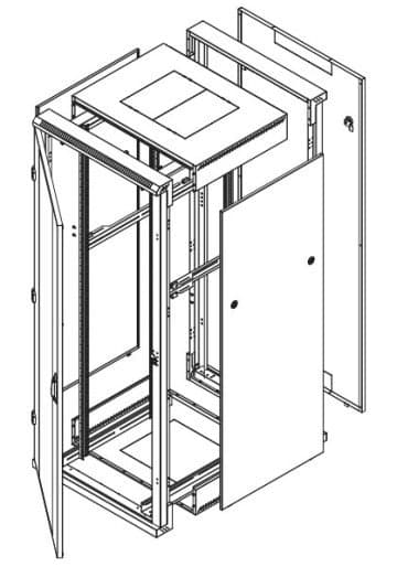 TRITON 19" stojanový rozvaděč 32U/800x800, rozebíratelný