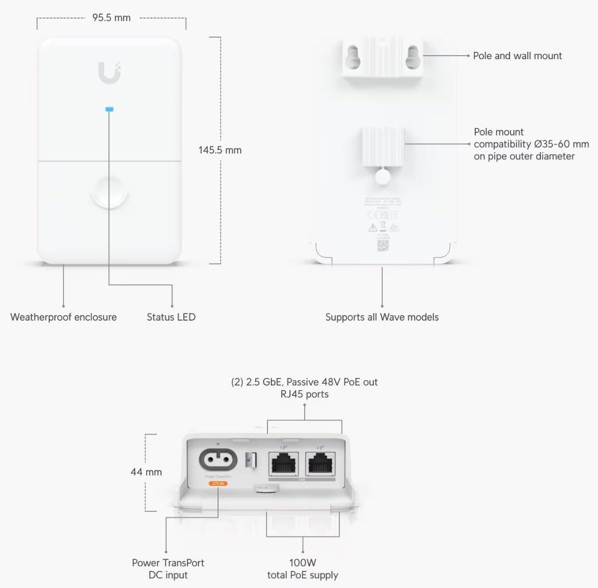 Ubiquiti UISP Dual-Power Injektor