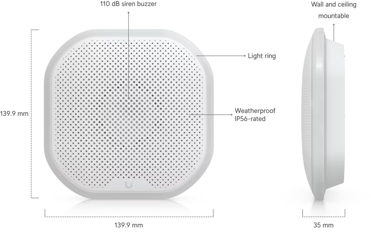 Ubiquiti USL-Siren, UniFi Protect bezdrátová siréna