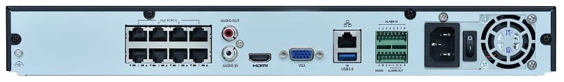 UNV NVR NVR502-08B-P8, 8 kanálů, 8x PoE, 2x HDD, Prime