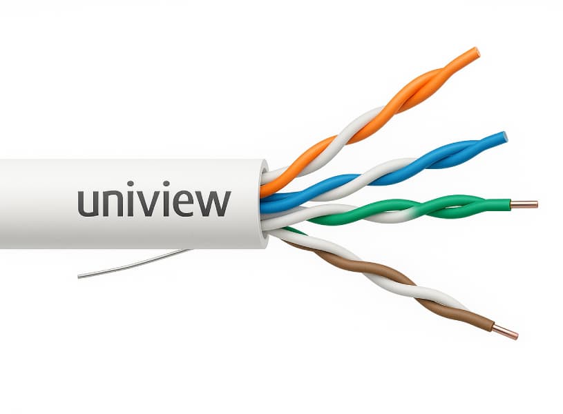 UNV UTP kabel drát Cat5e, PVC, 25AWG, Eca, šedý, 305m
